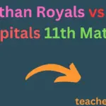 rajasthan royals vs delhi capitals standings — CA news
