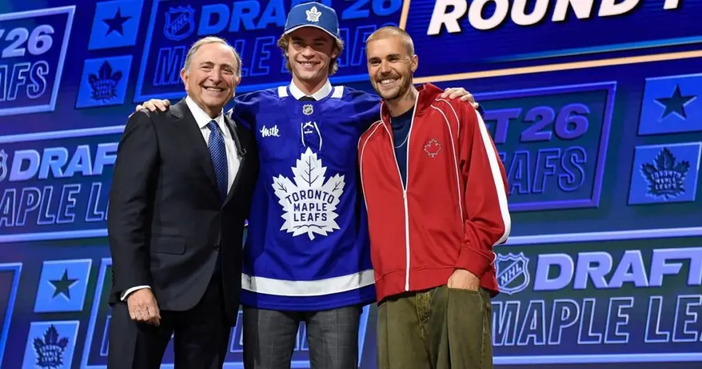 Yukon fans celebrate hometown star Gavin McKenna's draft to the Maple Leafs