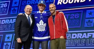 Yukon fans celebrate hometown star Gavin McKenna's draft to the Maple Leafs