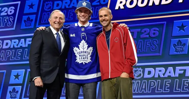 Yukon fans celebrate hometown star Gavin McKenna's draft to the Maple Leafs