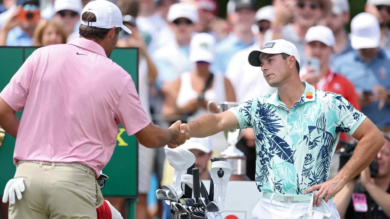 Scottie Scheffler and Viktor Hovland: 2026 Travelers Championship Monday playoff TV coverage.