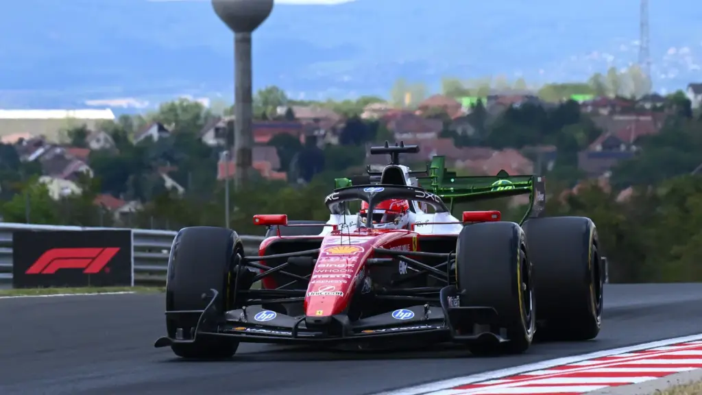 Leclerc leads Verstappen in Hungary FP1 before Ferrari issue