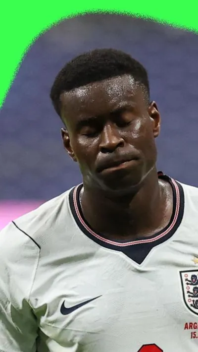 Marc Guehi looks disappointed after England's World Cup semi-final loss to Argentina, 15 July 2026