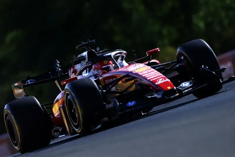 Ferrari's Charles Leclerc during Hungarian Grand Prix second practice