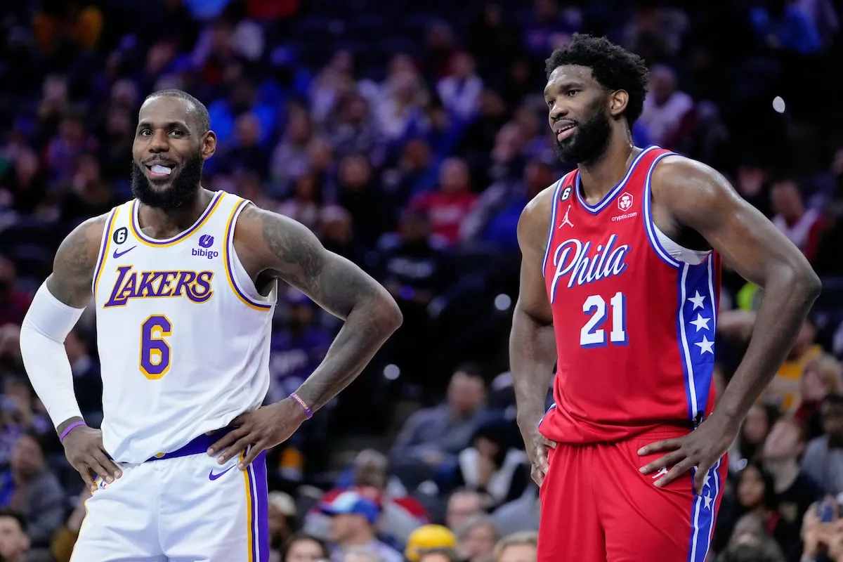 Longtime on-court adversaries LeBron James and Joel Embiid will join forces in Philadelphia, after James signed a two-year deal on Friday to join the 76ers.Matt Slocum/The Associated Press
