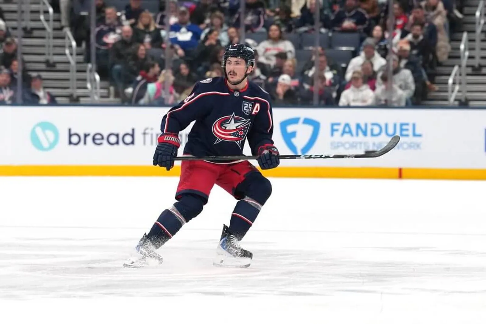 Zach Werenski is pictured in action for the Blue Jackets during a game against the Maple Leafs in November.