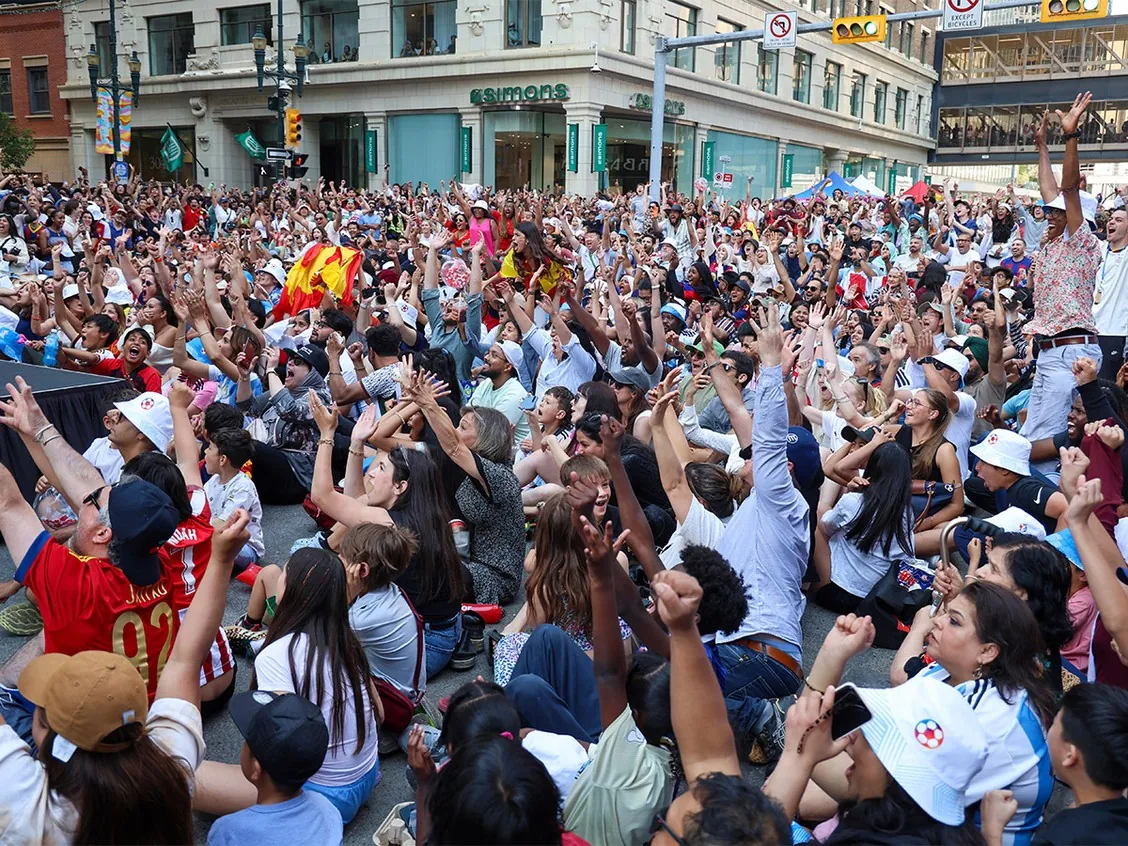 Downtown Calgary World Cup final 2026 watch party